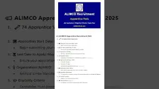 Artificial Limbs Manufacturing Corporation of India &ndash; ALIMCO Apprentice Recruitment 2025