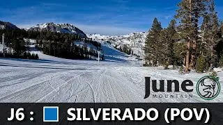 SNOWBOARDING in June Mountain in California - SILVERADO (Intermediate) | J6 Lift