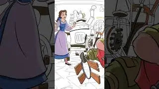 Beauty and the Beast |  Disney | Color by Number | Coffin Dance Song Astronomia (COVER) | shorts