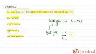 A real gas can be approximated to an idcal gas at  | 11 | THERMAL PROPERTIES OF MATTER | PHYSICS...