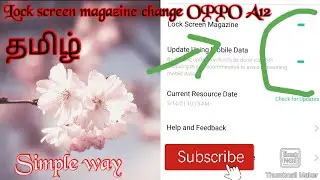 how to change lock screen magazine in OPPO A12 in Tamil