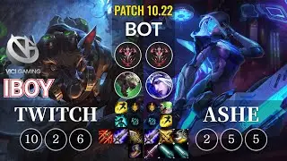 VG iBoy Twitch vs Ashe Bot - KR Patch 10.22