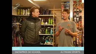 Choosing skis and ski boots for beginner, intermediate and advanced skiers.
