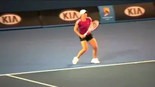 Justine Henin practice session