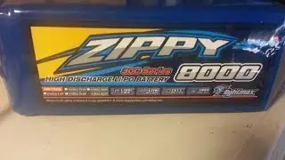 Zippy 6S 22 2V 8000Mah 30C Battery Unboxing Hobby King
