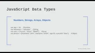 JavaScript & jQuery | 15. Data Types