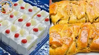 Easy &Quick Bakery style items at home-Vanilla Pastry &Chicken Stuffed Bread Recipe