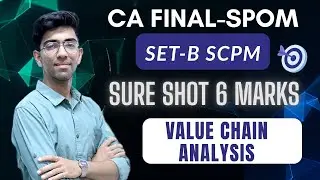 #1 Value Chain Analysis | Set-B SPOM | CA Final Strategic Cost & Performance Mgt. | Rohit Tiwari