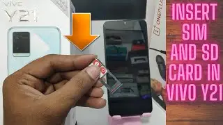Как вставить SIM-карту и SD-карту в VIVO Y21 | Vivo Y21 (2021) как вставить SIM или SD-карту
