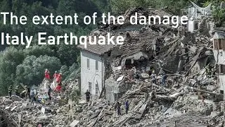 Drone captures extent of damage in quake-hit Italian town