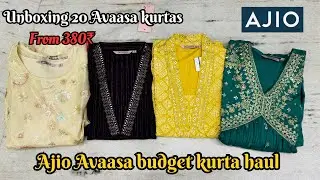 💕 || Ajio unboxing haul || 20 Avaasa budget kurtas || partywear kurtas from 380₹ || don&rsquo;t miss 💕