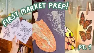 market prep! ✿ new designs, making product & cozy packing vlog