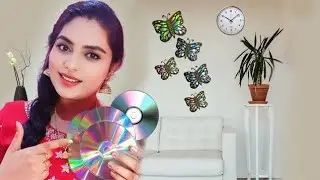 Как сделать бабочку из CD-диска | Лучшее из отходов | Как повторно использовать CD-диск для созда...