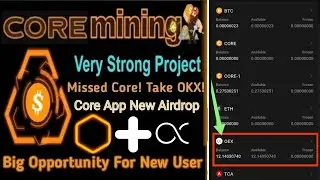 Core Mining App New Airdrop OpenEX | Satoshi Core Mining New Update | Core Mining New Update