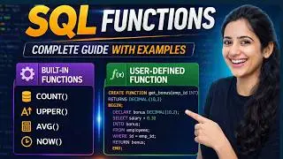 SQL Functions in Hindi 🔥 | Built-in vs User Defined Functions (UDF) with Examples