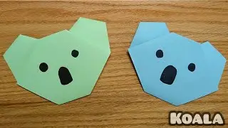 ORIGAMI ANIMAL FACE 》 KOALA !! ARTS & crafts !! LET'S DO IT》》