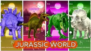 JURASSIC WORLD  |  Tiles Hop Epic Dance Remix 🎵 | Epic EDM Gameplay