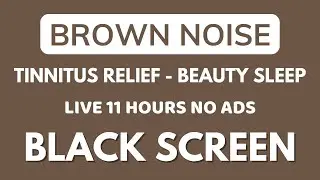 Brown Noise Sound For Beauty Sleep - Tinnitus Relief With Black Screen In 11 Hours | Peaceful Sleep