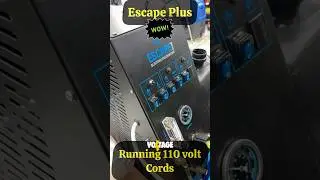 Powering the 220 V Mytee Escape Plus electric truck mount with two 110 V household cords
