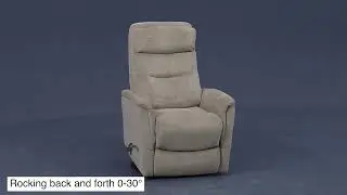 BEIGE  RECLINER CHAIR WITH MANUAL HANDLE, COZY FOR WEEKENDS! | CHEERS