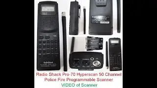 Radio Shack Pro-70 Hyperscan 50 Chan Police Fire Programmable Scanner ~ N&uuml;stuff Thrif