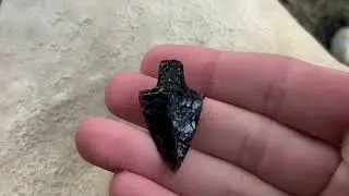 flint knapping obsidian arrowhead