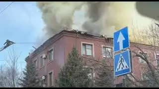 Russian Barracks in occupied Donezk on Fire, 19th February 2023