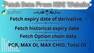 How to pull Option Chain Data | Analyzing data | Expiry Dates | part 2