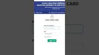 RUHS BSC Nursing Admit Card 2025 Kaise Download Kare ?