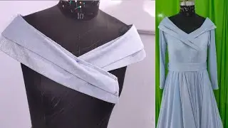 how to make off sholder/gown.off shoulder gown ki cutting.off shoulder gown kaise cutting karte hai