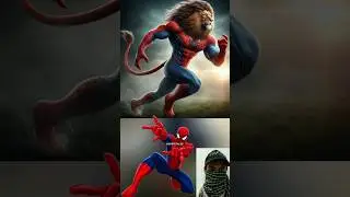 superheroes but muscular lion 🦁 Marvel and DC All characters #marvel #avengers #spiderman #shorts