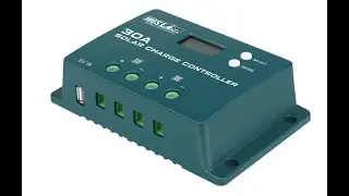 HQST Solar Charge Controller 30Amp 12V/24V PWM Positive Ground with LCD Screen,Compatible - Overview