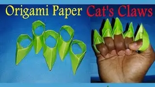 How to make a paper Cat's Claws Spiked Knuckles Easy Step by step By nTc Tricks