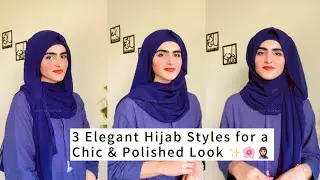 3 Instant/Ready Hijab Tutorials | easy Chiffon hijab styles | Chiffon Hijab tutorial