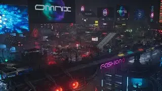 Rain and Thunder ⛈️ Sleep 💤 Sounds Futuristic Cyberpunk City Spaceships | Robots | Relaxation