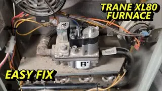 No heat: Gas valve with broken solder joints, easy fix. (Trane XL80)