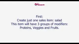 Using Abacre Restaurant Point of Sale for Salad Bar restaurants