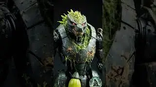 Mechagodzilla scans the gooey remains of a rotten zucchini  #godzillacharacter #monsterverse