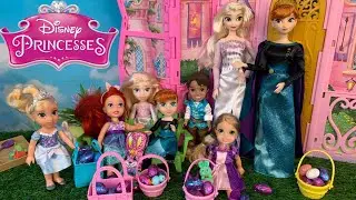 Anna and Elsa Toddlers Easter Egg Hunt With Friends - Princess Easter Story