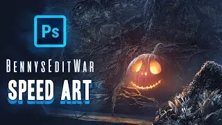 Benny's Spooky Edit War | Speed Art (Photoshop)