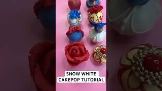Snow White cakepop tutorial #snowwhite #cakepops #cake