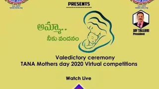 TANA Mothers day 2020 Virtual competitions- Valedictory ceremony | TVASIA TELUGU