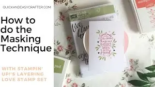 Project Go Create! Masking technique card with the Layering Love set by Stampin' Up!