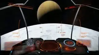 Elite Dangerous: Horizons &ndash; Ship in real orbit around Enceladus (30&times; speed-up)