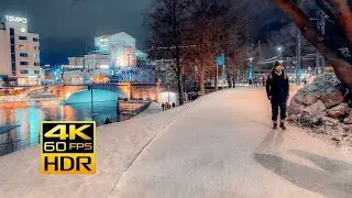 Walking in Wintery Tampere in 4K60FPS HDR