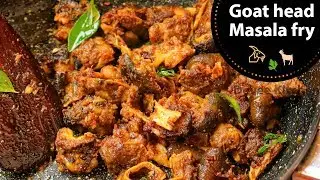 Goat head masala fry || lamb head masala curry || Tale mamsa curry || devee kitchen