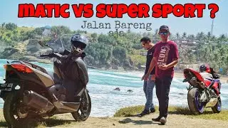 Yamaha Xmax ngeladenin CBR 600 Riding ke pantai Klayar Pacitan