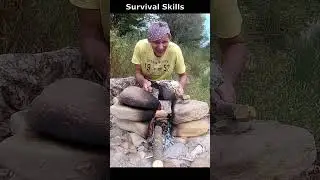 Creative Bushcraft Skills 🏕🔥 😍 Boiling Water #bushcraft #camping #outdoors #survival #forest #skills