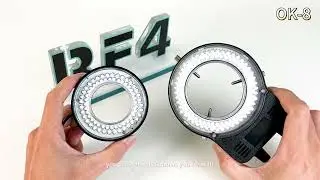 #rf4  microscope 144LED circular OK-8 light  source adjustable with other comparison