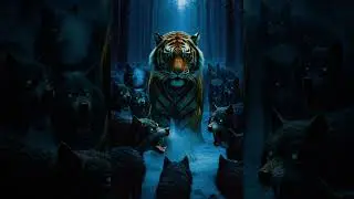 Lone Tiger vs. Wolf Pack | Epic Showdown in the Snow #wildlife #animals